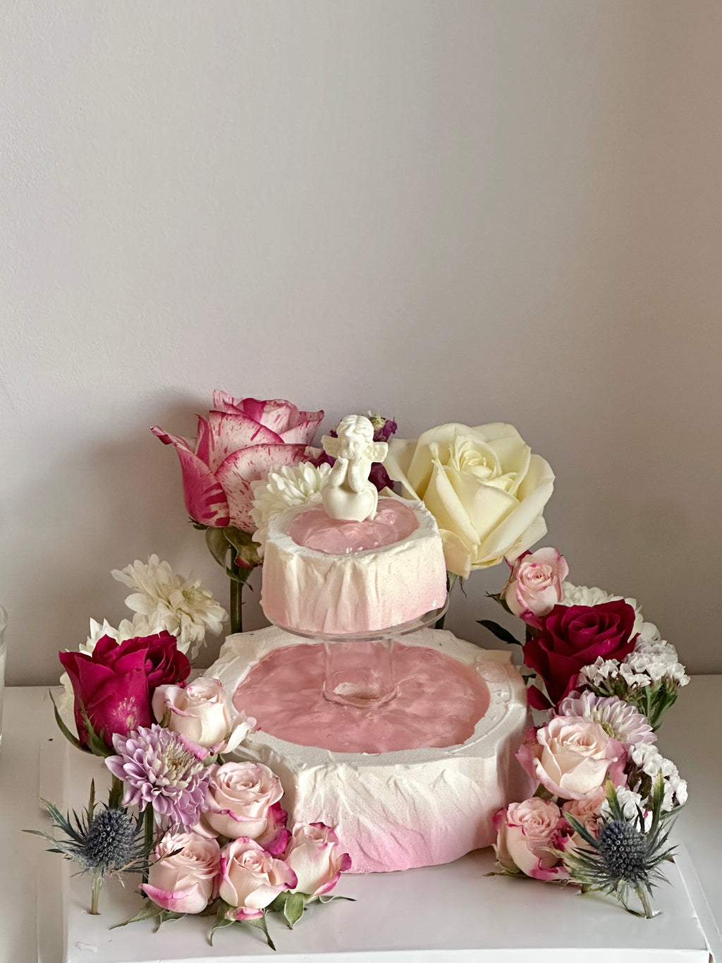 Pink Wishing Fountain Cake