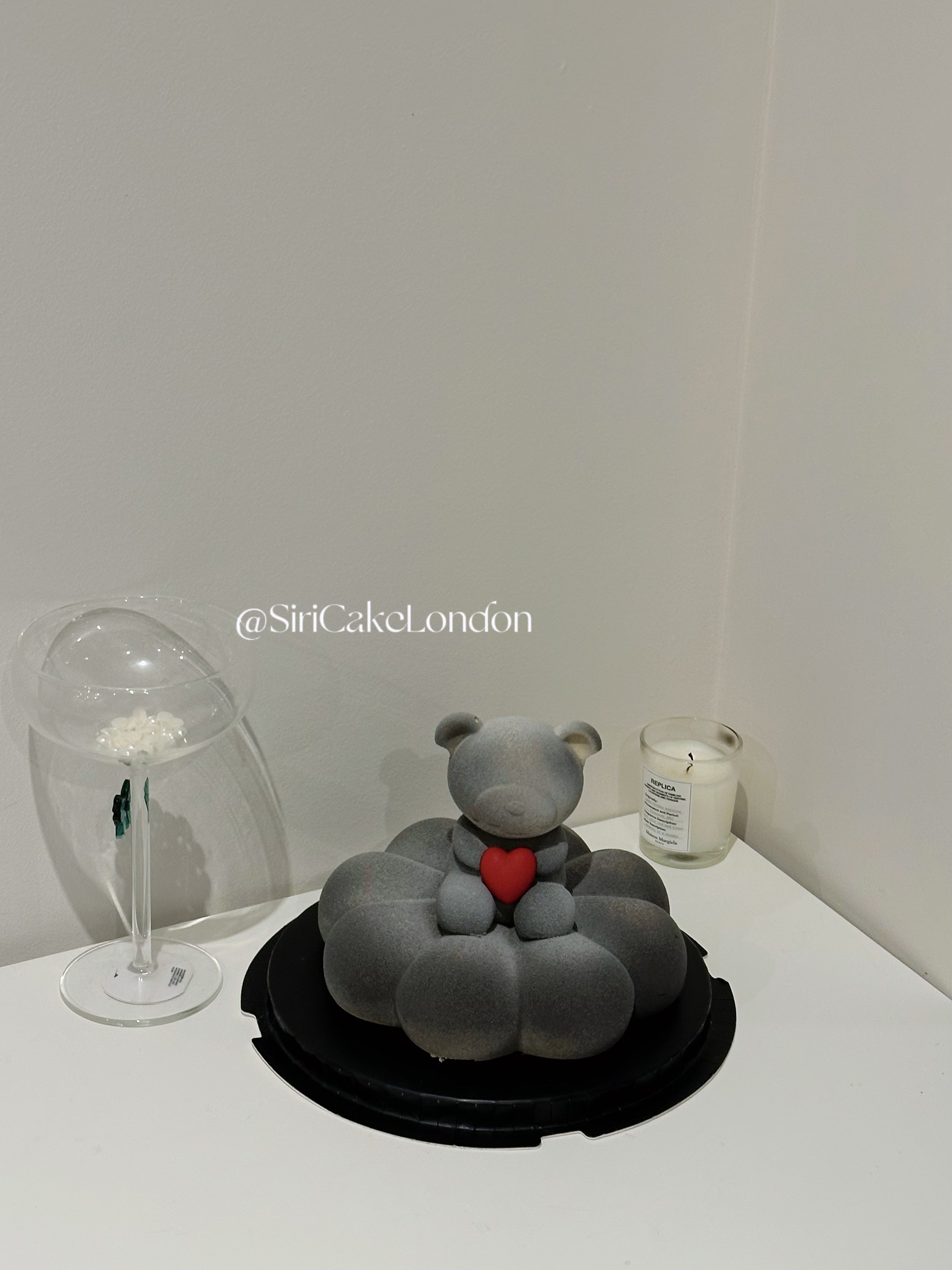Black Bear Heart Cake
