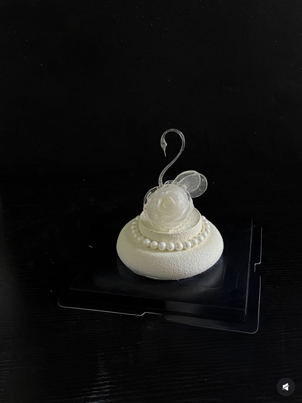 Crystal Rose Swan