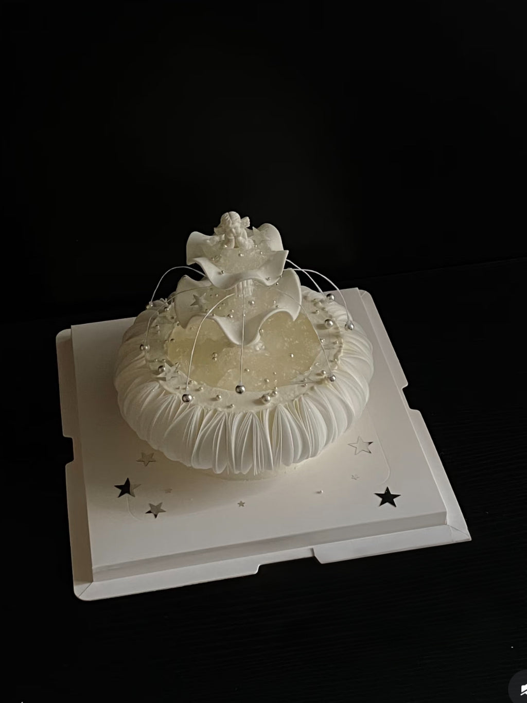 Starlight Wishing Fountain Cake