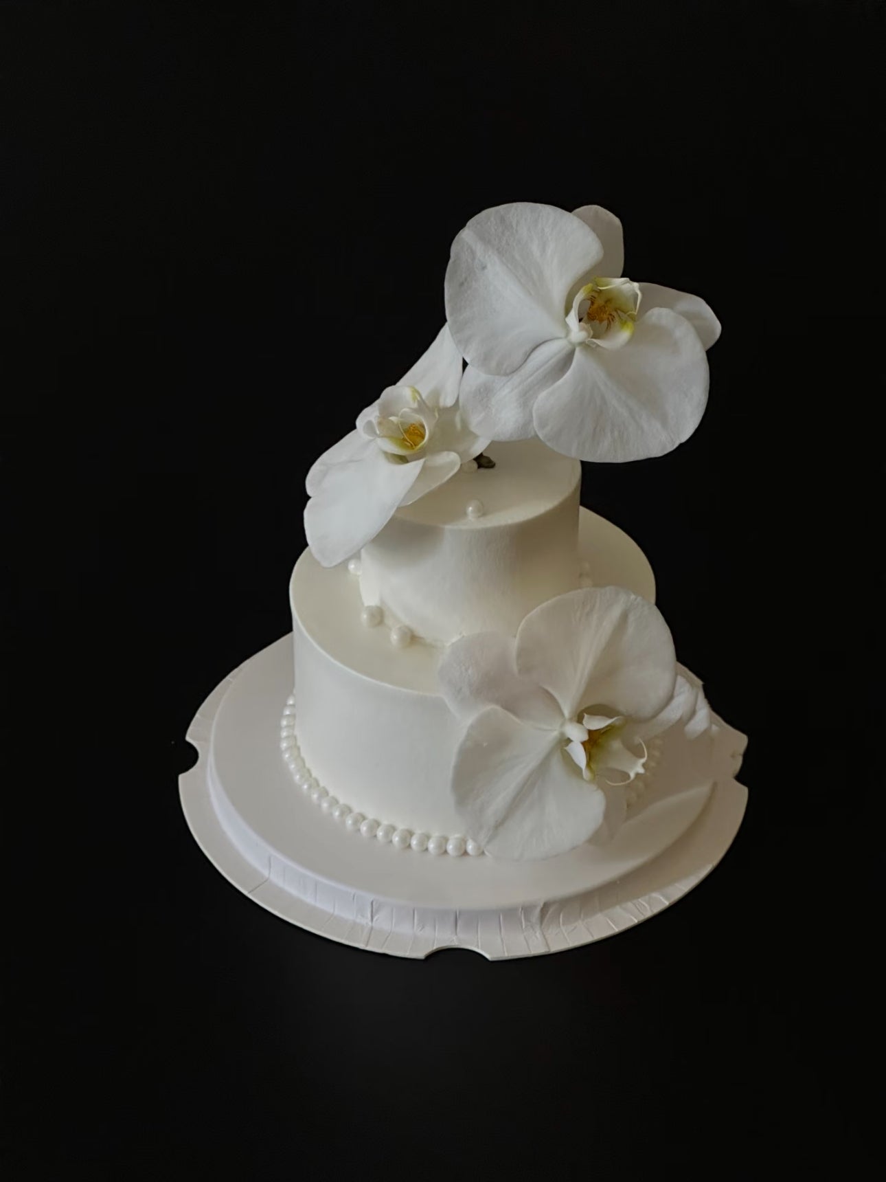 Wabi Orchid Double Tier Cake