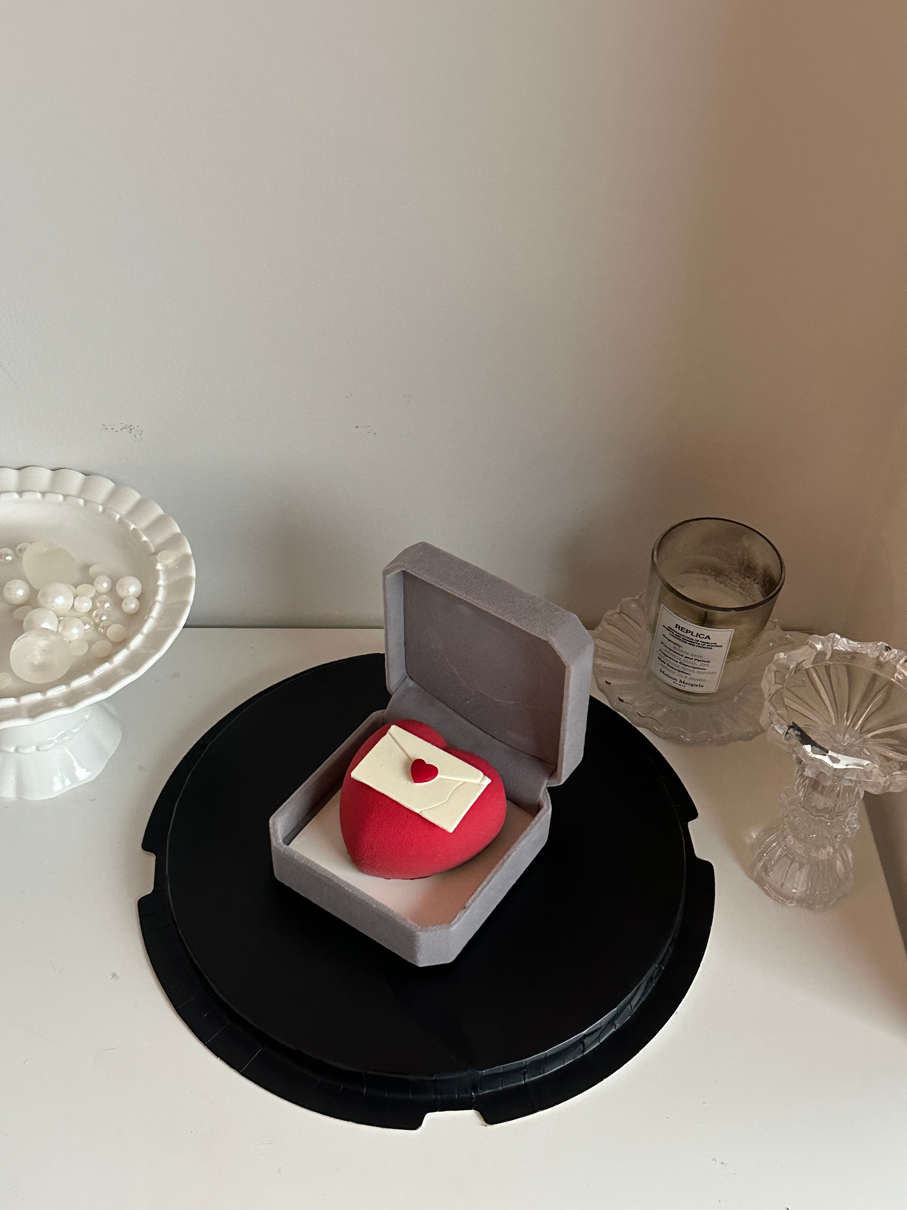Red Heart in a Ring Box