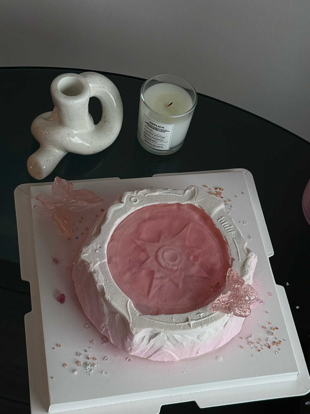 Pink wishing well